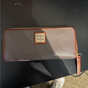 Dooney & Bourke Taupe Leather Wallet